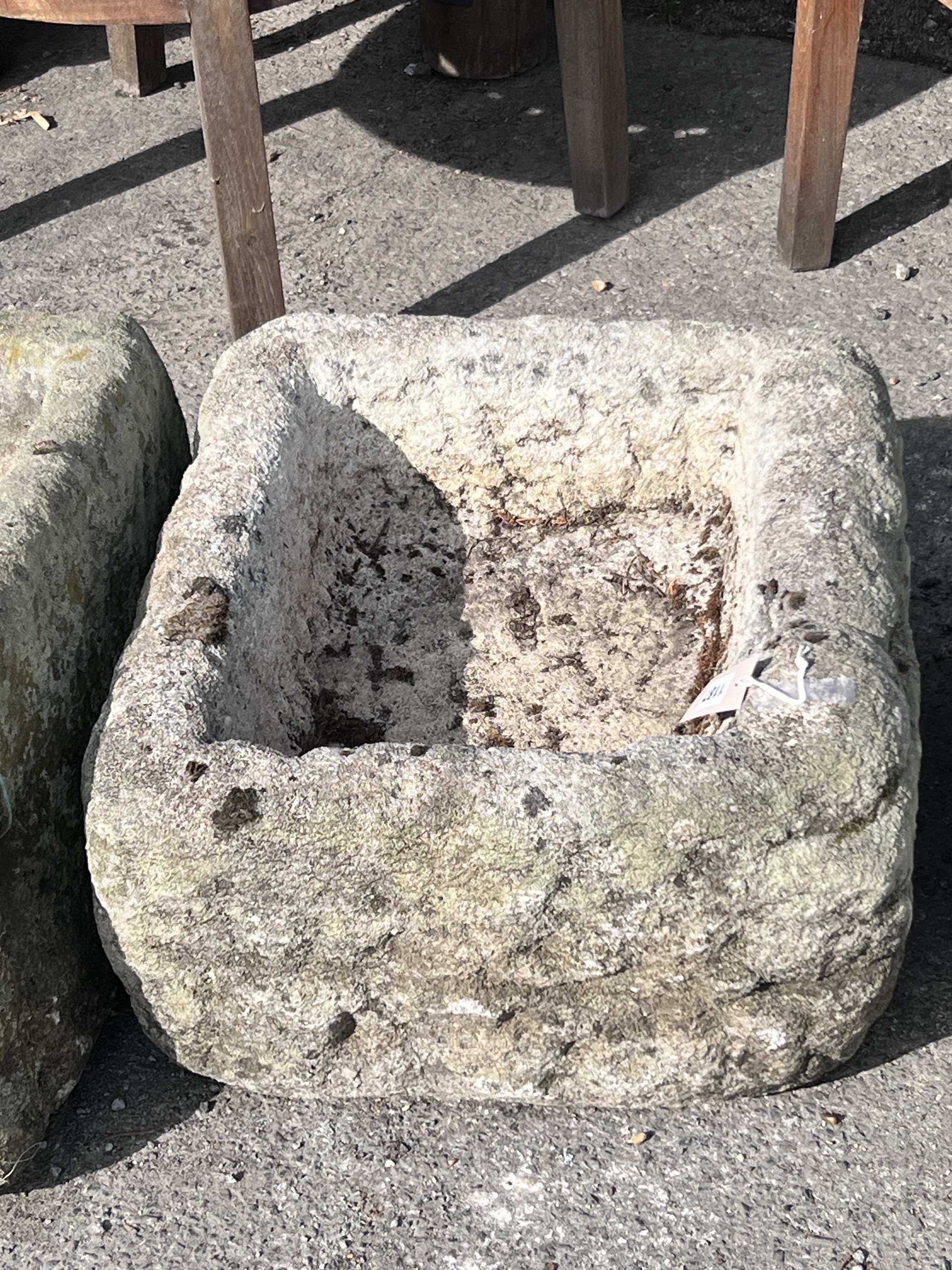 A Cornish granite trough, length 52cm, height 46cm